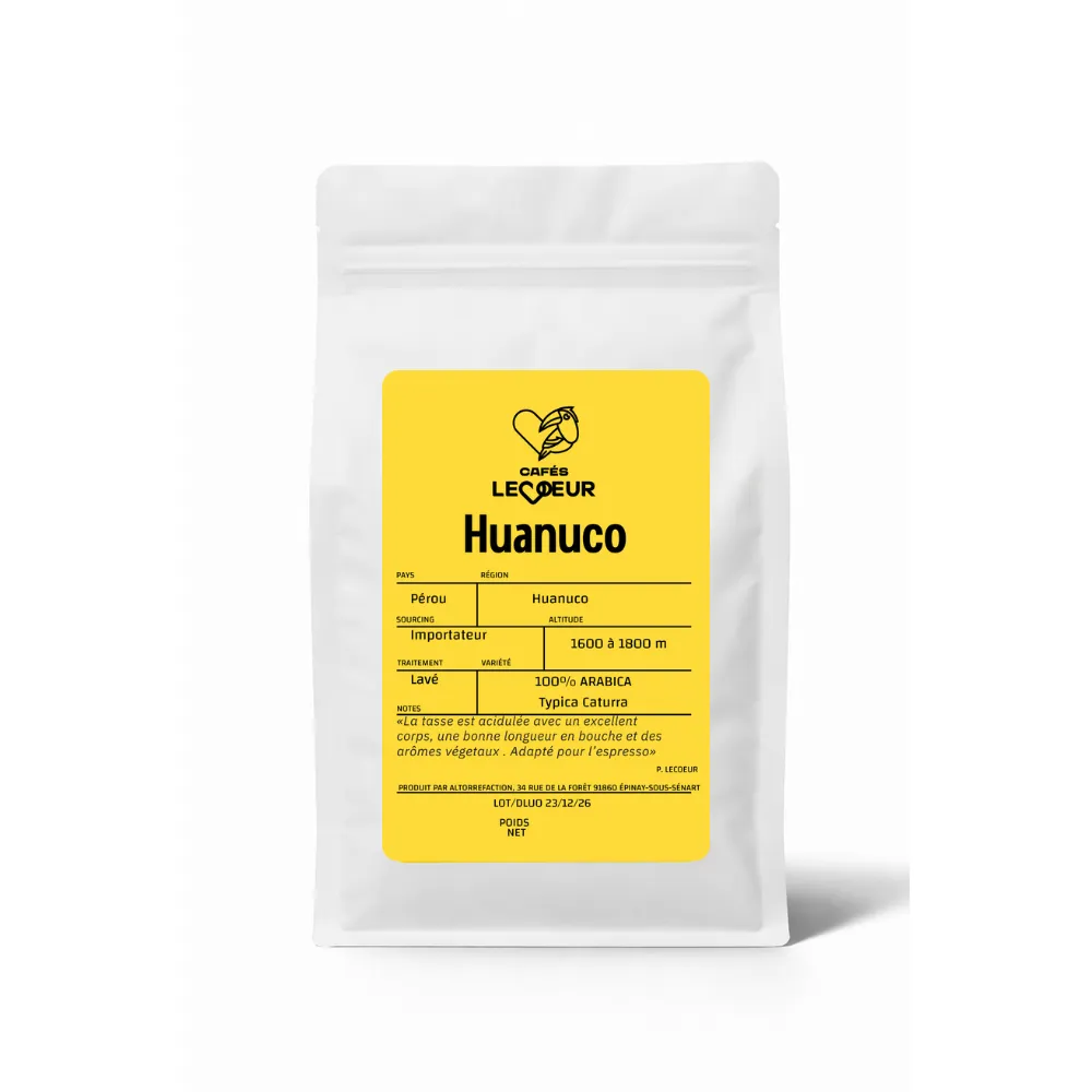 Huanuco - Café en grain du Pérou, fin et aromatique