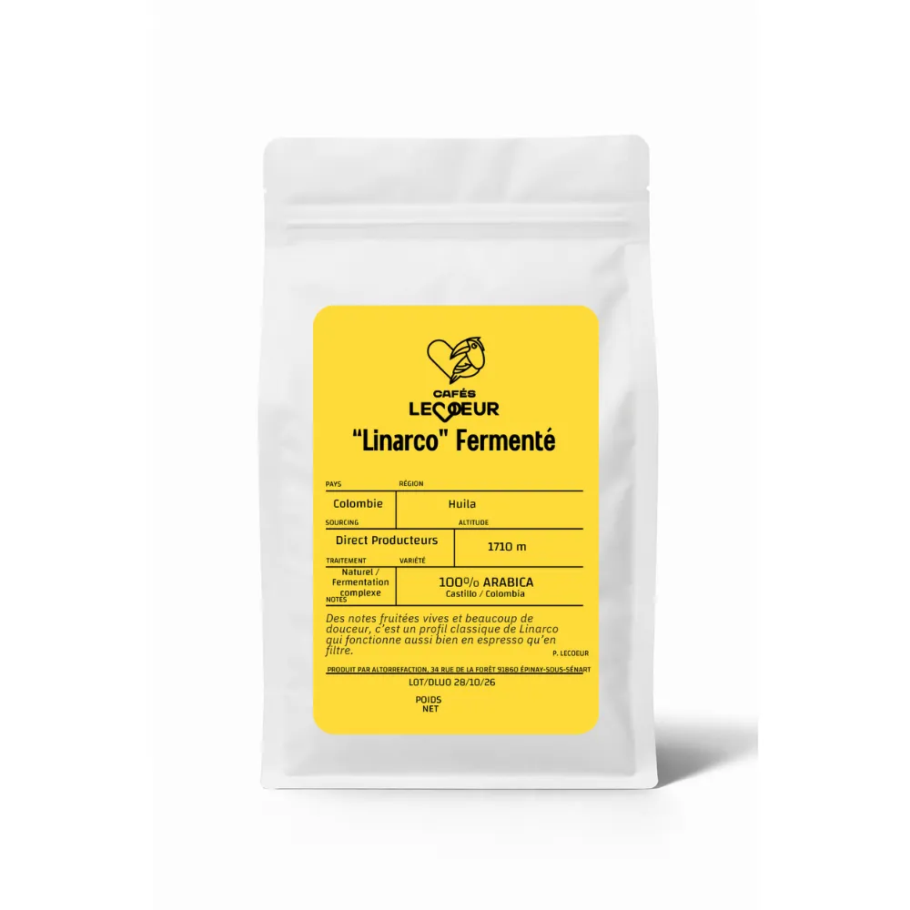 Linarco - Café en grain de Colombie, fermenté et complexe