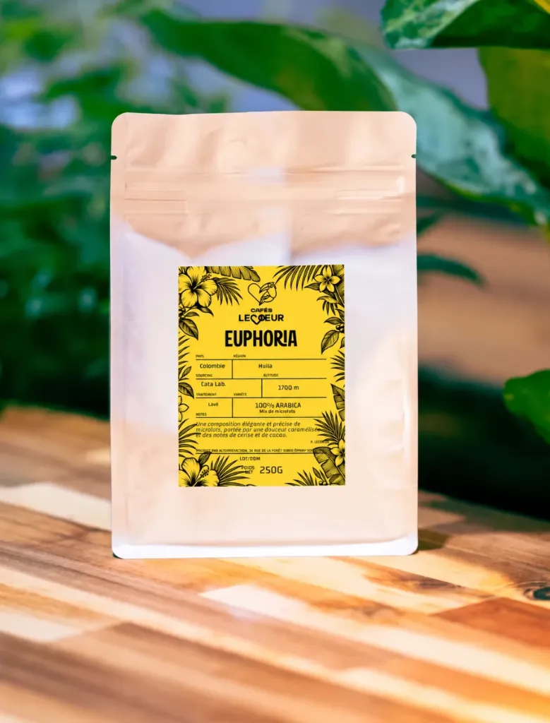 Euphoria – Café en grain de Colombie, gourmand et élégant
